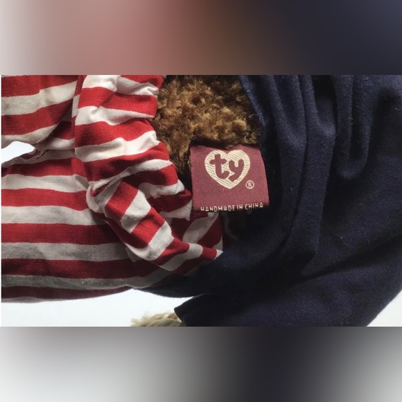 Vintage ty Attic Treasure Brown Bear Uncle Sam Plush - Picture 5 of 7